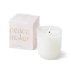Paddywax Enneagram Peacemaker Lavender And Sage Jar Candle, 6 Oz. -Charming Home Shop 9 Peacemaker White Glass Jar Candle EN0609 01