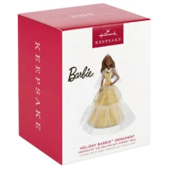 Hallmark 2023 Black Holiday Barbie™ Ornament -Charming Home Shop African American Holiday Barbie Keepsake Ornament 2199QXR8217 04