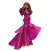 Hallmark Barbie™ Pink Collection™ 2023 Porcelain And Fabric Ornament -Charming Home Shop Barbie in Hot Pink Dress Keepsake Ornament 4999QXI7007 01