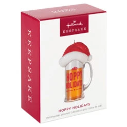 Hallmark Hoppy Holidays Ornament -Charming Home Shop Beer Mug With Santa Hat Keepsake Ornament 1799QGO2847 04
