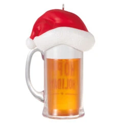 Hallmark Hoppy Holidays Ornament -Charming Home Shop Beer Mug With Santa Hat Keepsake Ornament 1799QGO2847 06