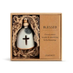 Charming Home Shop -Charming Home Shop Blessed Mini Stoneware Bell With Cross Cutout 1008010010 02