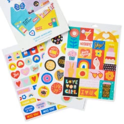 Hallmark Decorate And Send Colorful Sticker Book 7 Hallmark Decorate And Send Colorful Sticker Book -Charming Home Shop Bulk Pack of Colorful Stickers for Kids 3SSJ1201 02