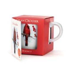 Cardinal And Holly Mug And Matching Card -Charming Home Shop Cardinal Mug on Holly Branch With Card 2020220253 03