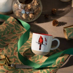 Cardinal And Holly Mug And Matching Card -Charming Home Shop Cardinal Mug on Holly Branch With Card 2020220253 04