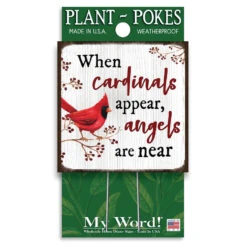 My Word! Cardinal Plant Poke Accent Sign -Charming Home Shop Cardinal Plant Accent Sign 77801 02
