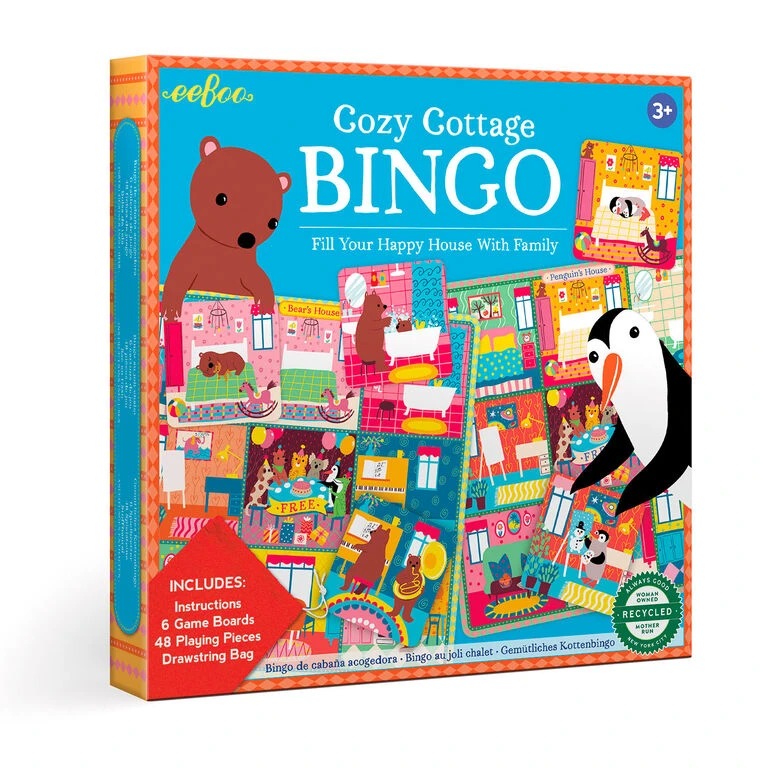 Eeboo Cozy Cottage Bingo Game 3 Eeboo Cozy Cottage Bingo Game