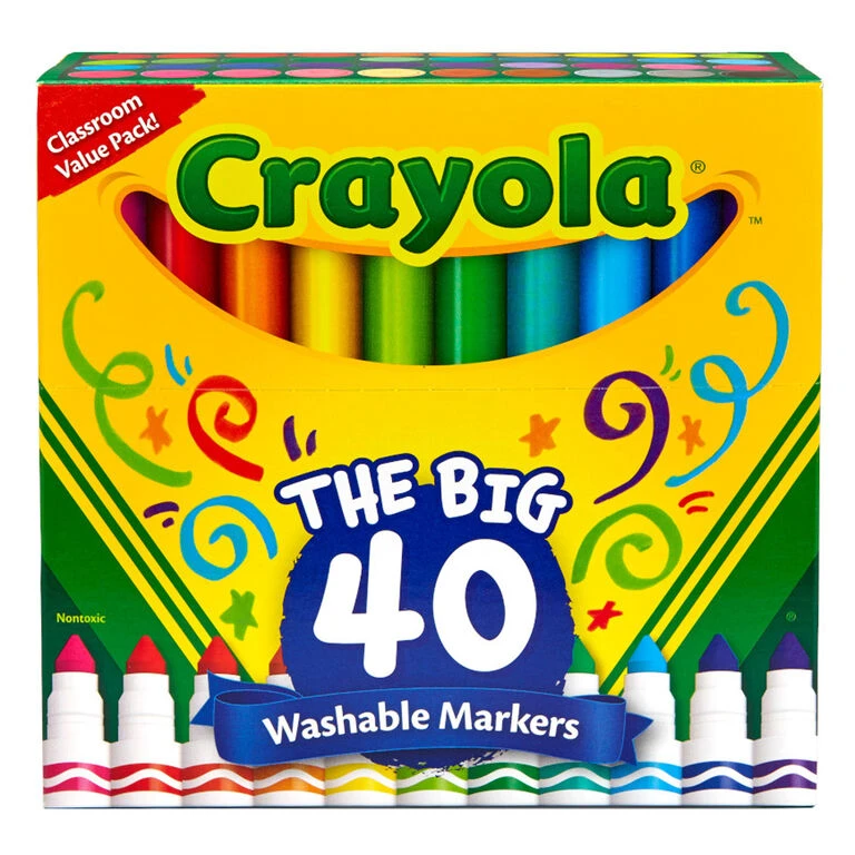 Crayola Washable Markers, 40-Count 3 Crayola Washable Markers, 40-Count