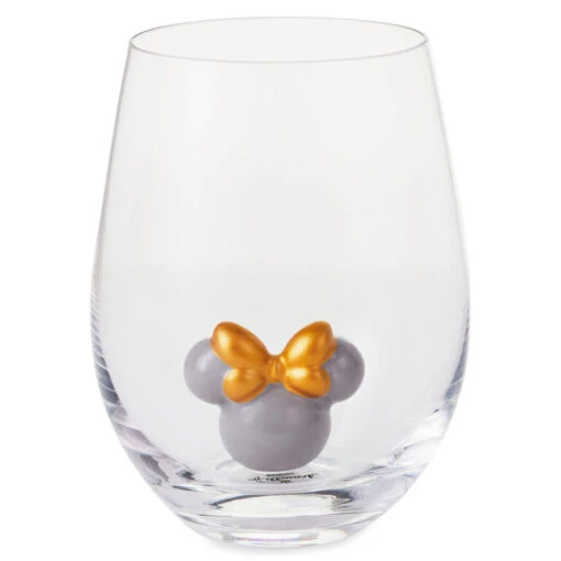 Hallmark Disney Minnie Mouse Ears Silhouette Stemless Glass, 13 Oz. -Charming Home Shop Disney Minnie Mouse Ears Silhouette Stemless Glass 1DYG2047 01