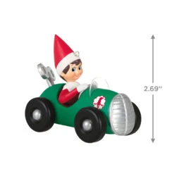 Hallmark The Elf On The Shelf® Race To The Finish Scout Elf™ Ornament -Charming Home Shop Elf on the Shelf in Race Car Keepsake Ornament 1799QXI7357 03