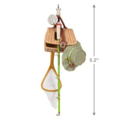 Hallmark Feelin' Fishy 2023 Ornament 10 Hallmark Feelin' Fishy 2023 Ornament -Charming Home Shop Fishing Gear Keepsake Ornament 1699QGO2899 03