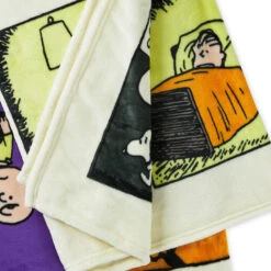 Hallmark Peanuts® Franken-Snoopy Comic Blanket, 50x60 -Charming Home Shop Frankenstein Snoopy Comic Strip Blanket 1HGN1516 05