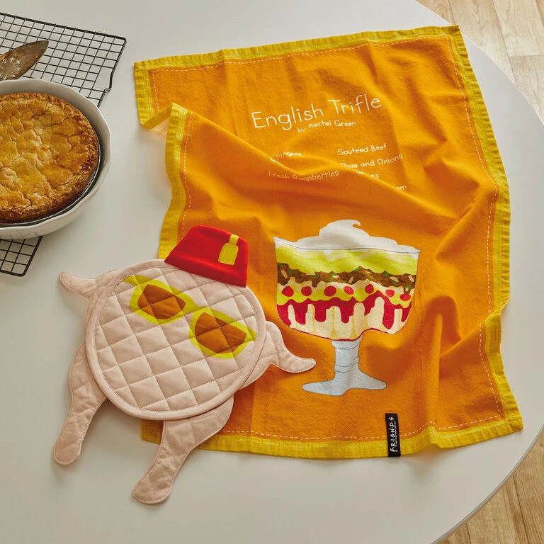 Hallmark Friends Rachel's English Trifle Tea Towel And Turkey Pot Holder, Set Of 2 4 Hallmark Friends Rachel's English Trifle Tea Towel And Turkey Pot Holder, Set Of 2 - Image 2