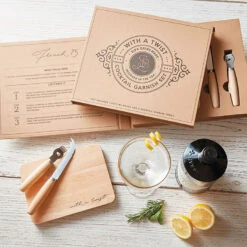 Garnish Tools In Cardboard Book Box, Set Of 3 -Charming Home Shop Garnish Tools in Cardboard Book Box G5272 04