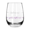Girls Night Out Bail Me Out Stemless Wine Glass, 16 Oz. -Charming Home Shop Girls Night Out Bail Me Out Stemless Wine Glass PWSC6001 01