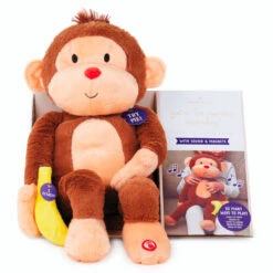 Hallmark Goin' Bananas Monkey Singing Stuffed Animal, 12" -Charming Home Shop Goin Bananas Interactive Monkey Stuffed Animal With Sound 1PSB2187 04
