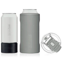 BruMate Matte Gray Stainless Steel 3-in-1 Can Cooler, 12/16 Oz.