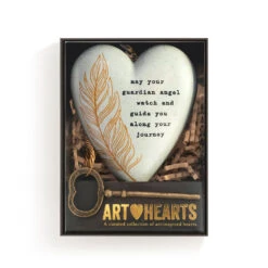 Demdaco Guardian Angel Art Heart With Key Stand -Charming Home Shop Guardian Angel Heart Sculpture With Key 1003480431 04