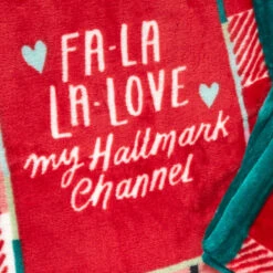 Hallmark Channel Fa-La-La-Love Plaid Blanket, 50x60 -Charming Home Shop Hallmark Channel FaLaLaLove Plaid Blanket 1XKT3520 06