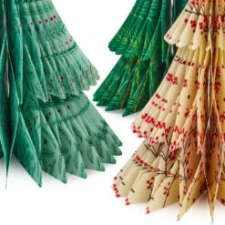 Hallmark Honeycomb Trees 3D Pop-Up Christmas Decorations, Set Of 3 8 Hallmark Honeycomb Trees 3D Pop-Up Christmas Decorations, Set Of 3 -Charming Home Shop Honeycomb Trees 3D PopUp Christmas Decorations Set 1999XPJ8046 03