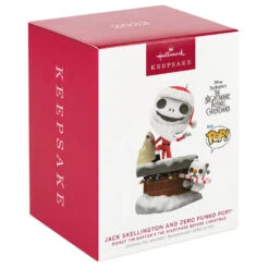 Hallmark Disney Tim Burton's The Nightmare Before Christmas Jack Skellington And Zero Funko POP!® Ornament -Charming Home Shop Jack Skellington and Zero Funko Keepsake Ornament 2699QXD6709 04
