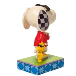 Enesco Jim Shore Peanuts Joe Cool & Woodstock Figurine, 5" -Charming Home Shop Jim Shore Joe Cool Snoopy Woodstock Figurine 6010115 03