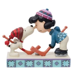 Enesco Jim Shore Peanuts Snoopy And Lucy Playing Hockey Figurine, 4.75" -Charming Home Shop Jim Shore Snoopy and Lucy Playing Hockey Figurine 6013041 02