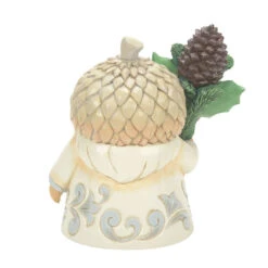Enesco Jim Shore White Woodland Gnome With Acorn Hat Figurine, 4.65" -Charming Home Shop Jim Shore Woodland Gnome With Acorn Hat Figurine 6012680 02