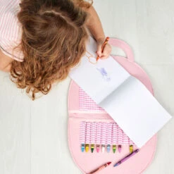 Mud Pie Kids Rainbow Art Folio Case -Charming Home Shop Kids Felt Rainbow Art Case With Crayons and Paper 12600208R 03