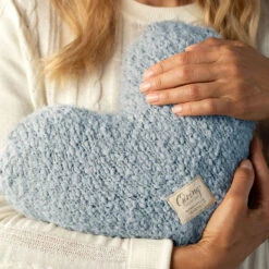 Demdaco Soft Blue Giving Heart Pillow -Charming Home Shop Light Blue Weighted Heart Pillow 1004440133 03