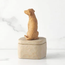 Willow Tree Light Brown Dog Figurine Keepsake Box -Charming Home Shop Light Brown Dog Figurine Keepsake Box 28176 03