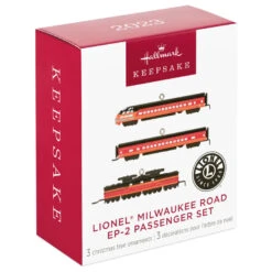 Hallmark Mini Lionel® Milwaukee Road EP-2 Passenger Ornaments, Set Of 3 -Charming Home Shop Lionel Trains Milwaukee Road Cars Keepsake Ornaments 2299QXM9287 04