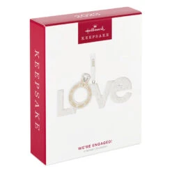 Hallmark We're Engaged! 2023 Porcelain Ornament -Charming Home Shop Love With Engagement Ring Keepsake Ornament 1999QHX3077 04