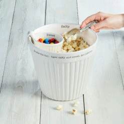Mud Pie Popcorn And Candy Ceramic Bowl Set With Scoop -Charming Home Shop Mud Pie Popcorn and Candy Ceramic Bowl Set 46000238 02