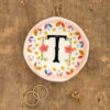 Natural Life Initial Trinket Dish, T -Charming Home Shop Natural Life Initial Trinket Dish DSH242 01