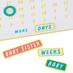 Hallmark So Excited To Meet You Magnetic Baby Countdown Board -Charming Home Shop New Baby Pregnancy Countdown Calendar 1BBY4821 03