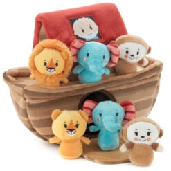 Hallmark Noah's Ark And Animals Plush Playset, 7 Pieces -Charming Home Shop Noahs Ark and Animals Plush Toy 1KFA2015 03