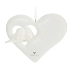Hallmark Our First Christmas Birds In Heart 2023 Porcelain Ornament 13 Hallmark Our First Christmas Birds In Heart 2023 Porcelain Ornament -Charming Home Shop Our 1st Christmas Birds in Heart Keepsake Ornament 2299QGO2877 06