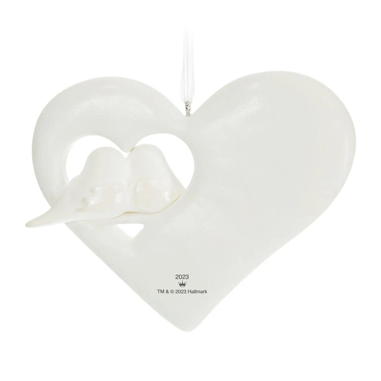 Hallmark Our First Christmas Birds In Heart 2023 Porcelain Ornament 8 Hallmark Our First Christmas Birds In Heart 2023 Porcelain Ornament - Image 6