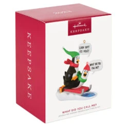 Hallmark What Did You Call Me? Ornament -Charming Home Shop Penguins Sledding Keepsake Ornament 2099QGO2867 04
