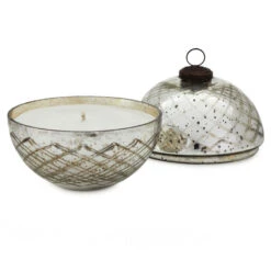 Hallmark Fresh-Cut Pine Mercury Glass Ball Ornament Candle -Charming Home Shop PineScented Mercury Glass Ball Ornament Candle 1XKT5055 02