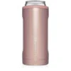 BruMate Glitter Rose Gold Stainless Steel Skinny Can Cooler, 12 Oz. -Charming Home Shop Pink Shimmer Slim Can Cooler HS12GRG 01