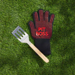 Mud Pie Pit Boss Grilling Glove And Spatula, Set Of 2 -Charming Home Shop Pit Boss Grilling Glove Spatula Set 46300190 02