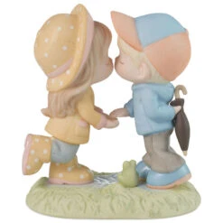 Precious Moments You Are My Sunshine On A Rainy Day Figurine, 5.6" -Charming Home Shop Precious Moments Couple Kissing in the Rain Figurine 223002 04