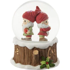 Precious Moments Gnaughty Or Gnice Gnomes Musical Snow Globe, 5.5" -Charming Home Shop Precious Moments Gnomes Musical Snow Globe 211107 03