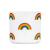 Rainbow Icons On White Ceramic Planter, 4.5" -Charming Home Shop Rainbow Icons on White Planter 115440 01