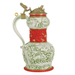 Hallmark Beer Stein Special Edition 2023 Ornament -Charming Home Shop Red Green and Gold Beer Stein Keepsake Ornament 1999QGO2807 06