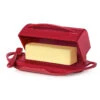 Red Butterie Flip-Top Butter Dish -Charming Home Shop Red Plastic FlipTop Butter Dish With Knife BTRRED1003 01