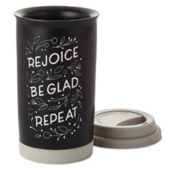 Hallmark Rejoice Repeat Ceramic Travel Mug, 12 Oz. -Charming Home Shop Rejoice and Be Glad Ceramic Travel Mug 1SNN1065 03