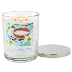 Hallmark Sea Salt Vanilla 3-Wick Jar Candle, 16 Oz. -Charming Home Shop Sea Salt Vanilla 3Wick Jar Candle 1BGC1064 02